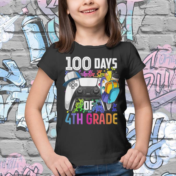 100 Days Of 4Th Grade Level Unlocked 100 Days Of School Kids Youth T-shirt