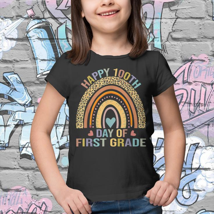 100 Days Of First Grade School Teacher Smarter Rainbow Youth T-shirt