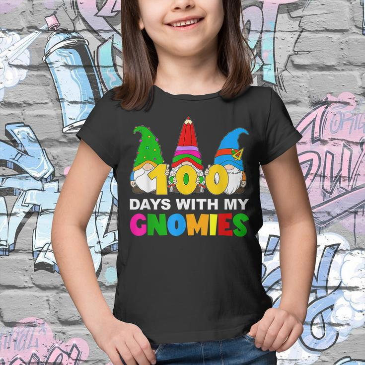 100 Days Of School 100Th Day With My Gnomies Funny Youth T-shirt