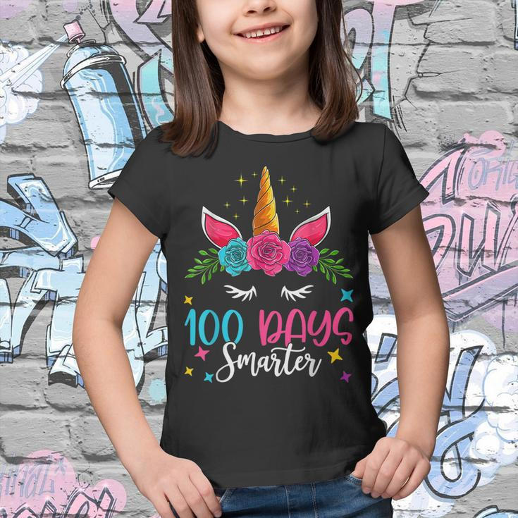 100 Days Smarter Unicorn 100 Days Of School 100Th Day  Youth T-shirt