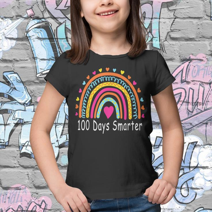 100Th Day Of School Teacher 100 Days Smarter Rainbow 1 Youth T-shirt