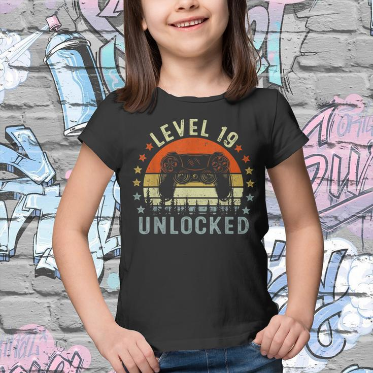 19 Year Old Gifts Level 19 Unlocked 19Th Birthday Boy Gaming Youth T-shirt