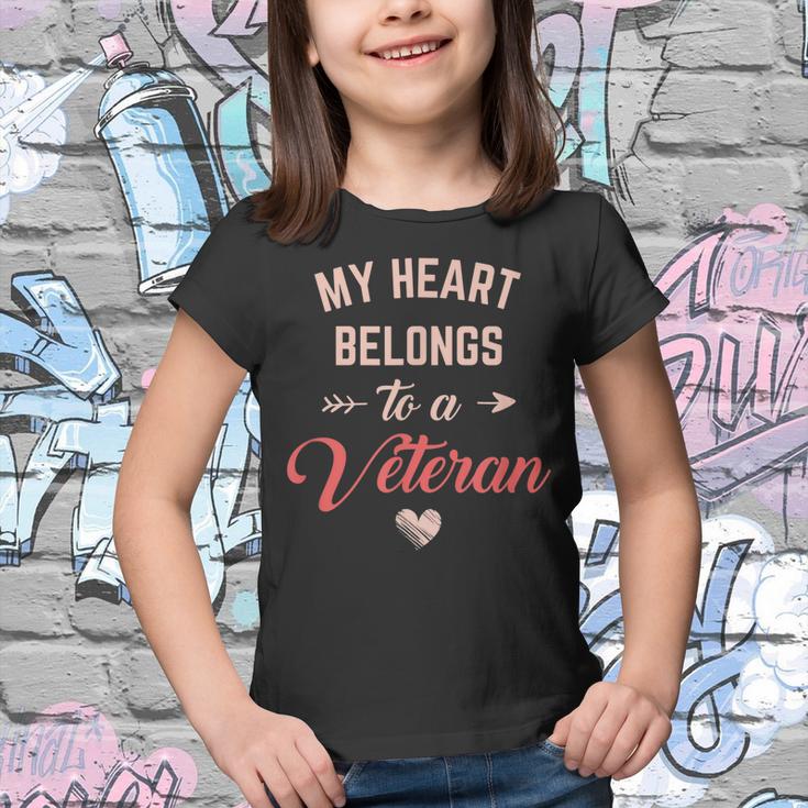 Cute Veteran Wife Girlfriend  Youth T-shirt