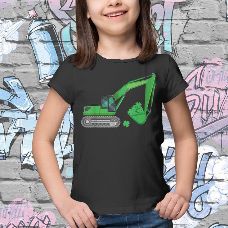 St Patricks Day Crane Truck Construction Toddler Kids Boys  Youth T-shirt