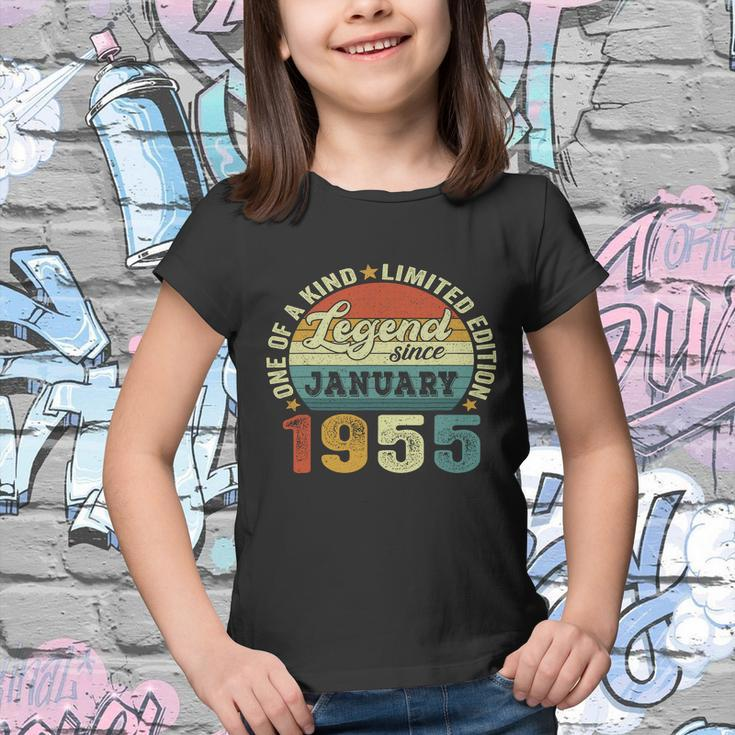 68 Years Old Gifts Legend Since January 1955 68Th Birthday Youth T-shirt