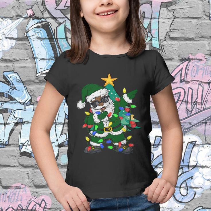 African American Santa Claus Ugly Christmas Pajamas 2021 Gift Youth T-shirt