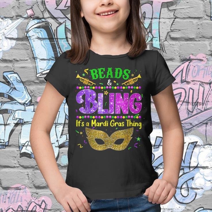 Beads And Bling Its A Mardi Gras Thing Carnival Boys Girls Youth T-shirt