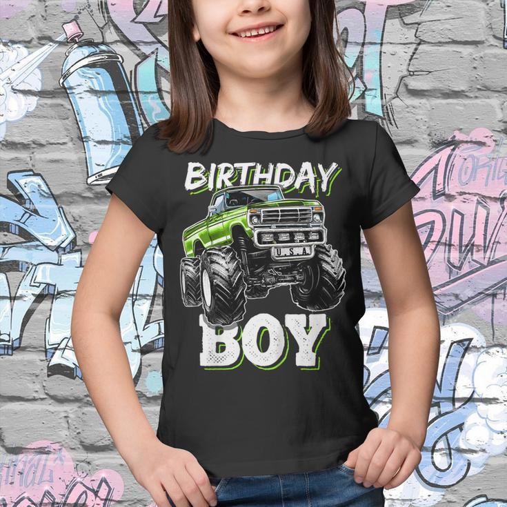 Birthday Boy Monster Truck Birthday Party Gift For Boys Kids Youth T-shirt