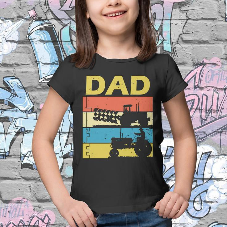Dad Life Tractor Farmer Retro Tractor Youth T-shirt