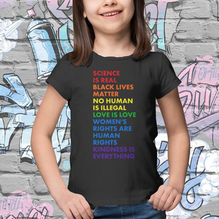 Equality Science Is Real Rainbow Youth T-shirt