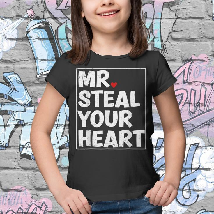 Funny Mr Steal Your Heart Valentines Day Boys Kids Youth T-shirt