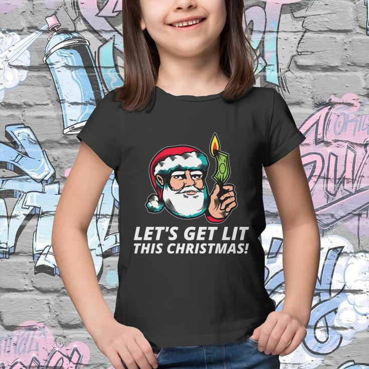 Hilarious Xmas Lets Get Lit For Ugly Christmas Party Gift Youth T-shirt
