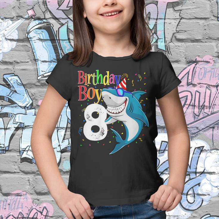 Kids 8Th Birthday Boy Shark Shirts Jaw-Some Eight Shirt Boys Youth T-shirt