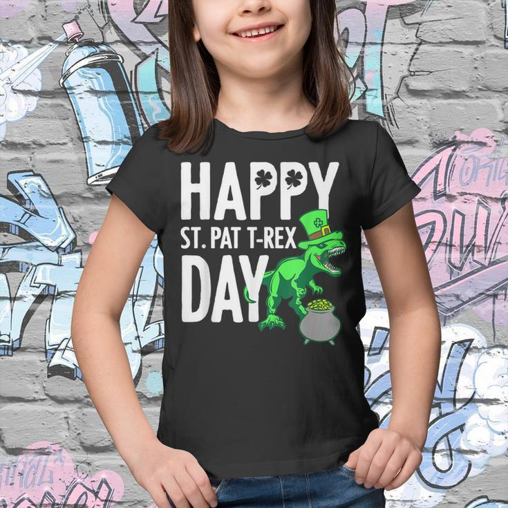 Kids Kids Happy St Pat Trex Day Dino Patricks Day Toddler V2 Youth T-shirt