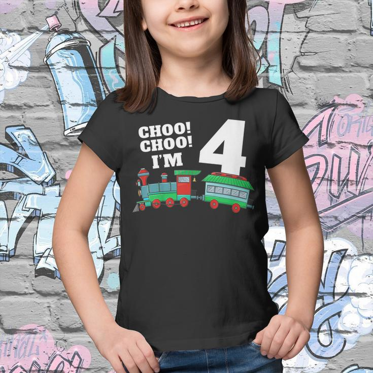 Kids Train 4Th BirthdayShirt Boy Train 4 Year Old Boy Gift Tee Youth T-shirt