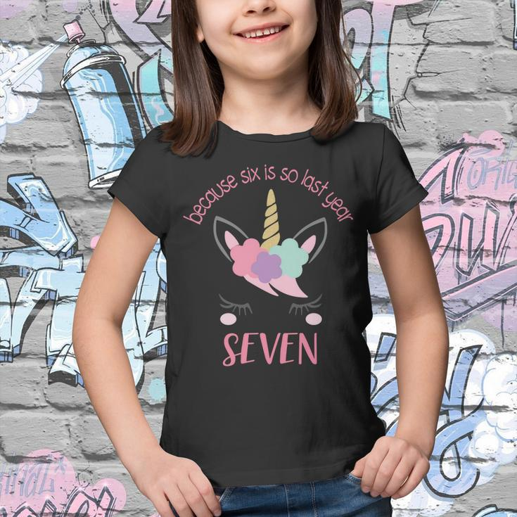 Kids Unicorn 7Th Birthday Girl Shirt Birthday Shirt 7 Youth T-shirt