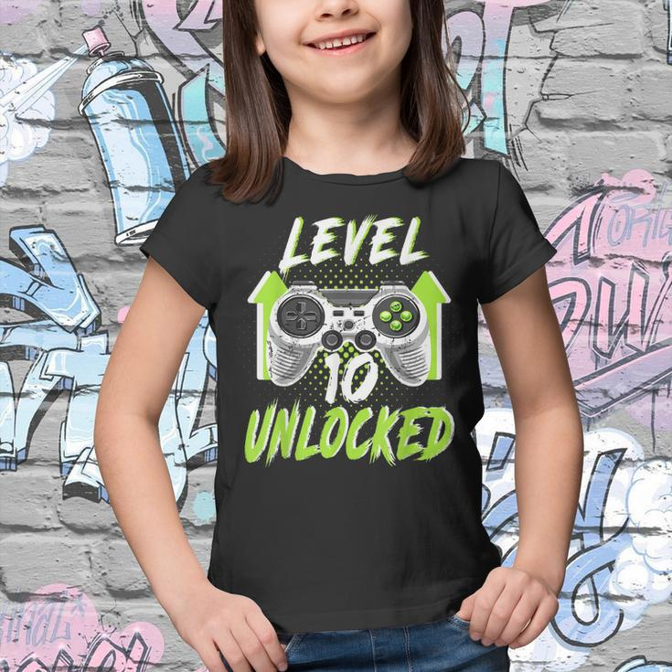 Level 10 Unlocked Birthday Boy 10 Year Old Video Game Gaming Youth T-shirt