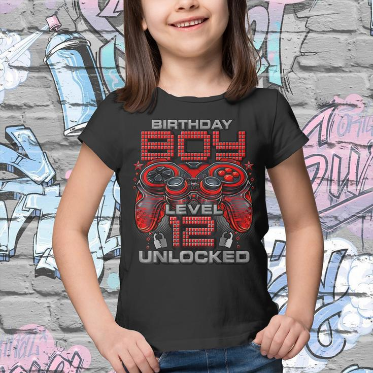 Level 12 Unlocked Video Game 12Th Birthday Gamer Gift Boys Youth T-shirt