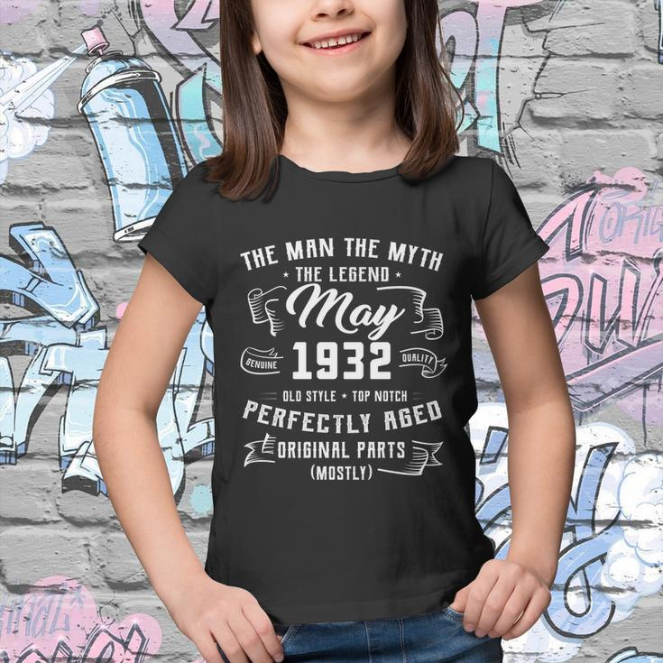 Man Myth Legend May 1932 90Th Birthday Gift 90 Years Old Gift Youth T-shirt
