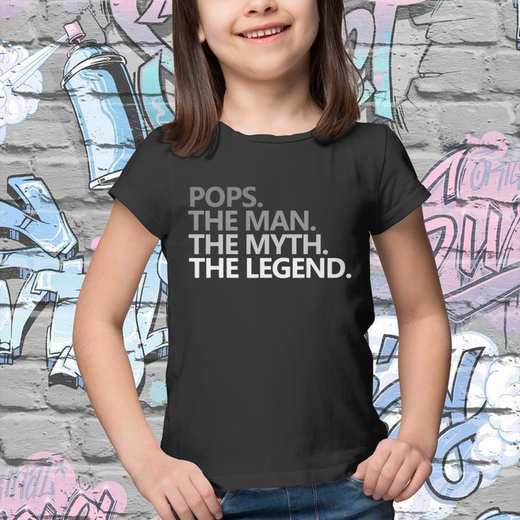 Mens Pops The Man The Myth The Legend Fathers Day Gift Youth T-shirt