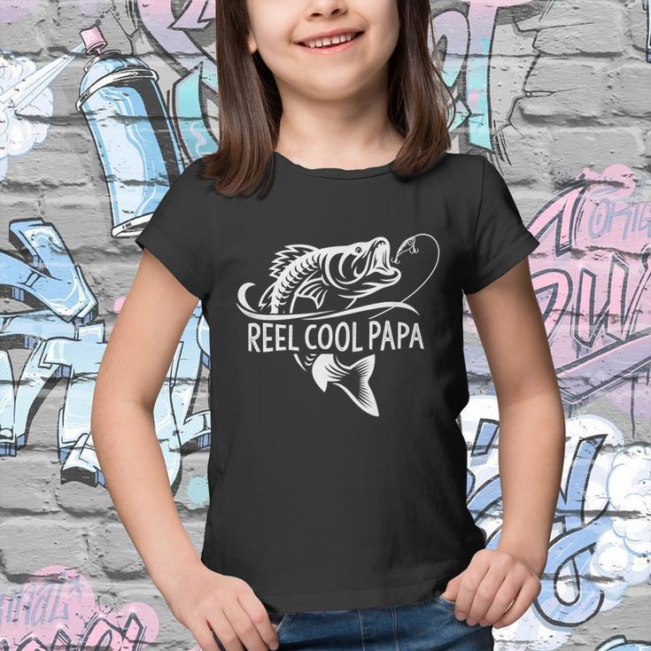 Mens Reel Cool Papa Fishing Dad Gifts Fathers Day Fisherman Fish Tshirt Youth T-shirt