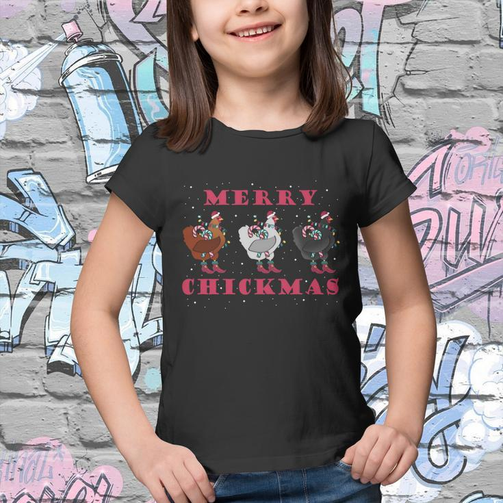 Merry Chickmas Pet Birb Memes Farmer Ugly Christmas Chicken Funny Gift Youth T-shirt