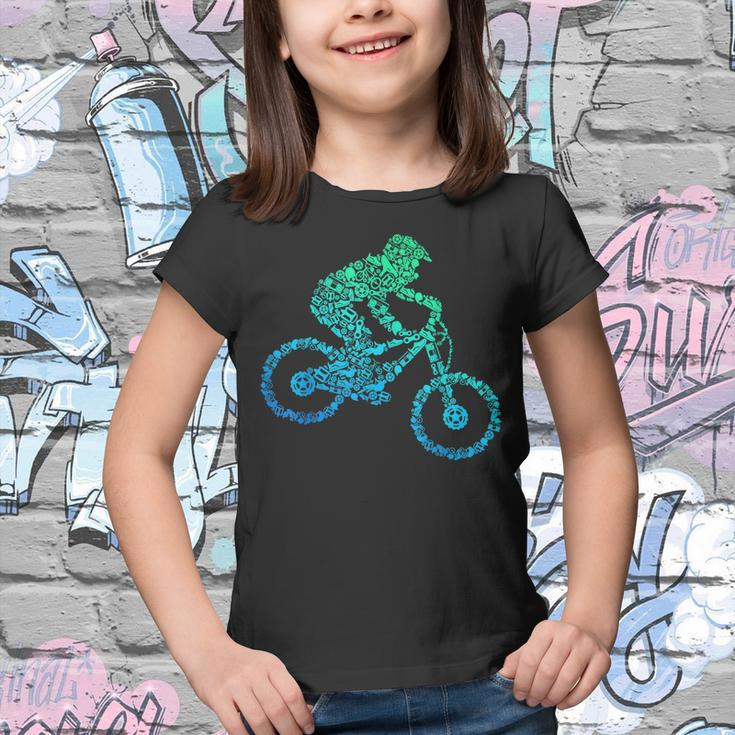 Mountain Bike Mtb Downhill Biking Cycling Biker Kids Boys Youth T-shirt