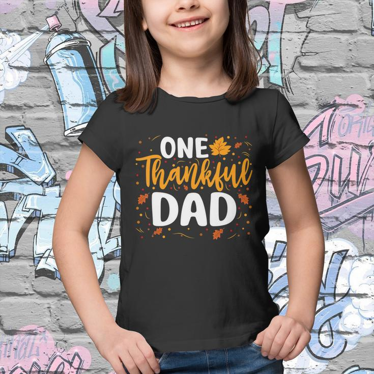 One Thankful Dad Matching Family Fall Thanksgiving Costume Youth T-shirt