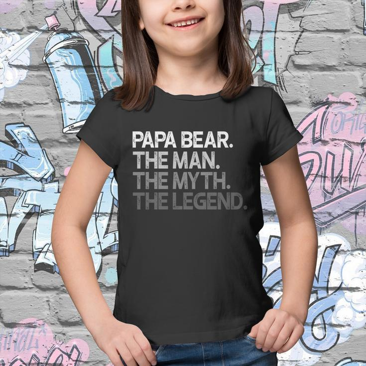 Papa Bear Gift For Dads And Fathers The Man Myth Legend Gift V2 Youth T-shirt