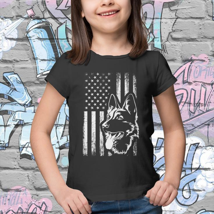 Patriotic German Shepherd American Flag Dog Lover Gift Tshirt V3 Youth T-shirt