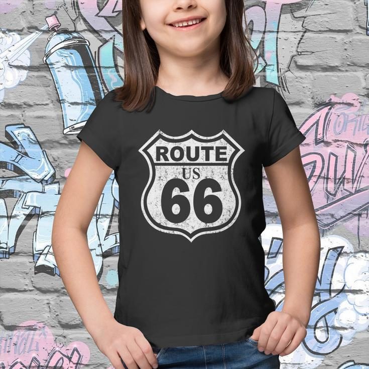 Pattern Design Rute 66 Hot Rod Speed Way Youth T-shirt