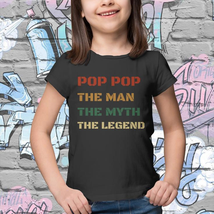 Poppop The Man The Myth The Legend Vintage Daddy Gift Youth T-shirt