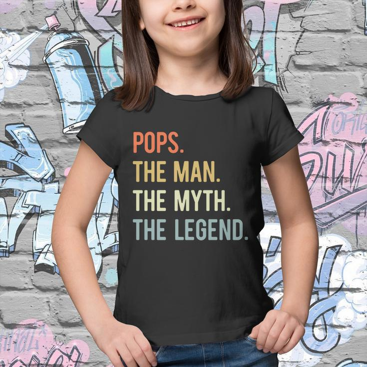 Pops The Man The Myth The Legend Retro Vintage Youth T-shirt