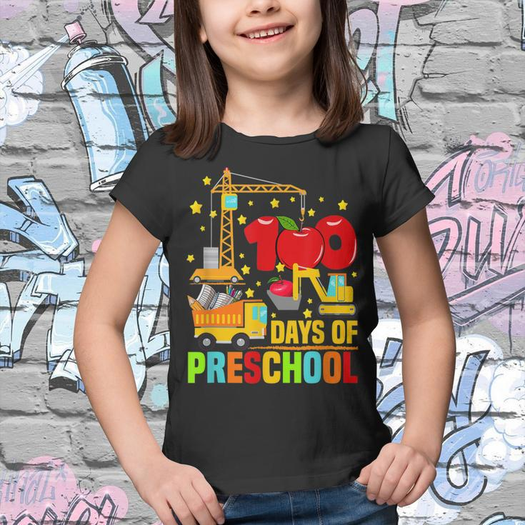 Retro I Crushed 100 Days Of Preschool Construction Truck Youth T-shirt