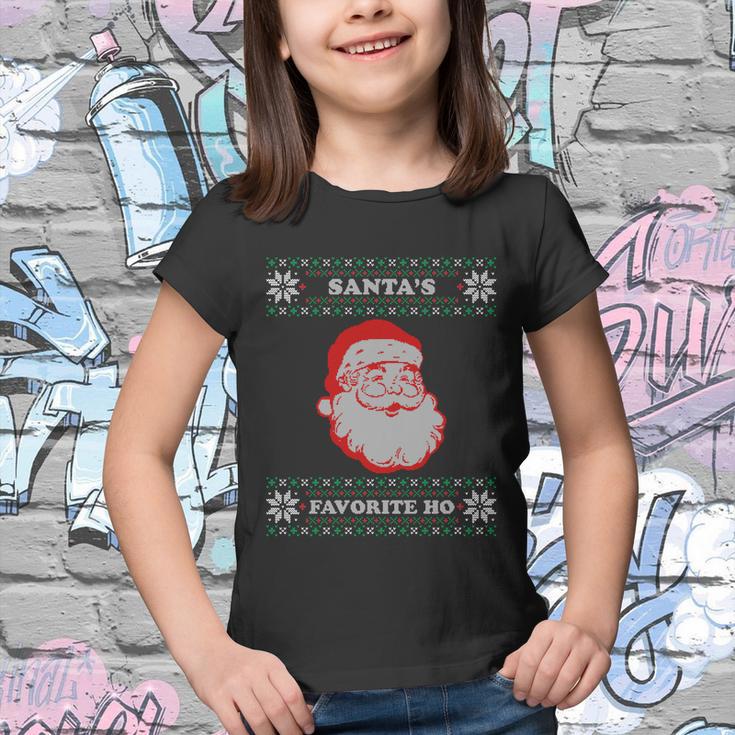 Santas Favorite Ho Inappropriate Ugly Christmas Sweater Gift Youth T-shirt