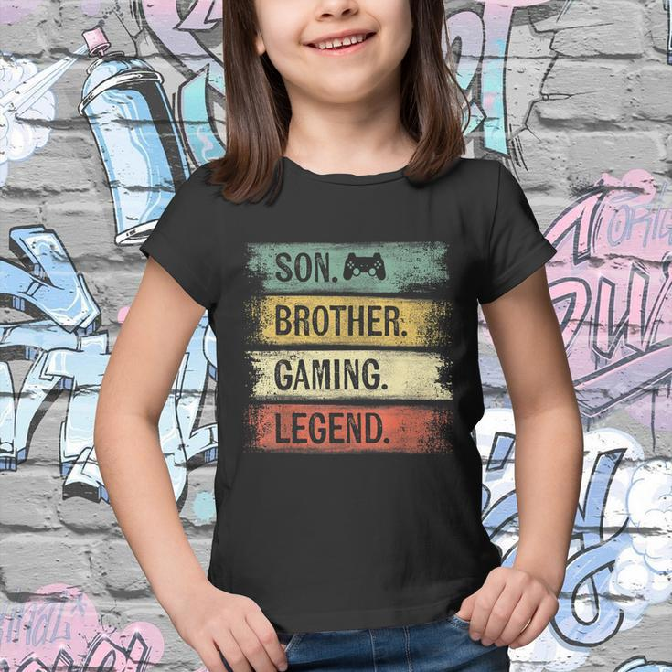 Son Brother Gaming Legend Vintage Gift For Gamer Teen Boys Youth T-shirt