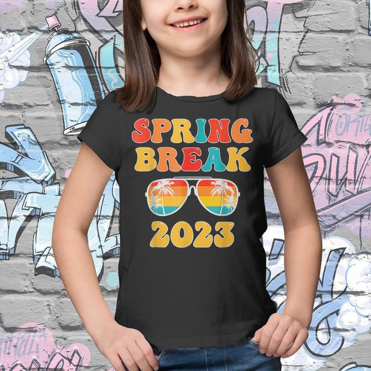 Spring Break 2023 Groovy School Family Beach Vacations Youth T-shirt