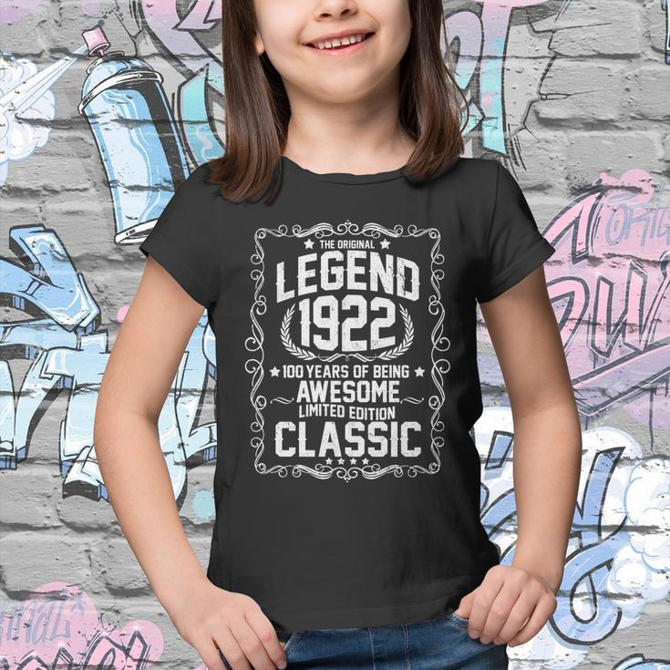 The Original Legend 1922 100Th Birthday Youth T-shirt
