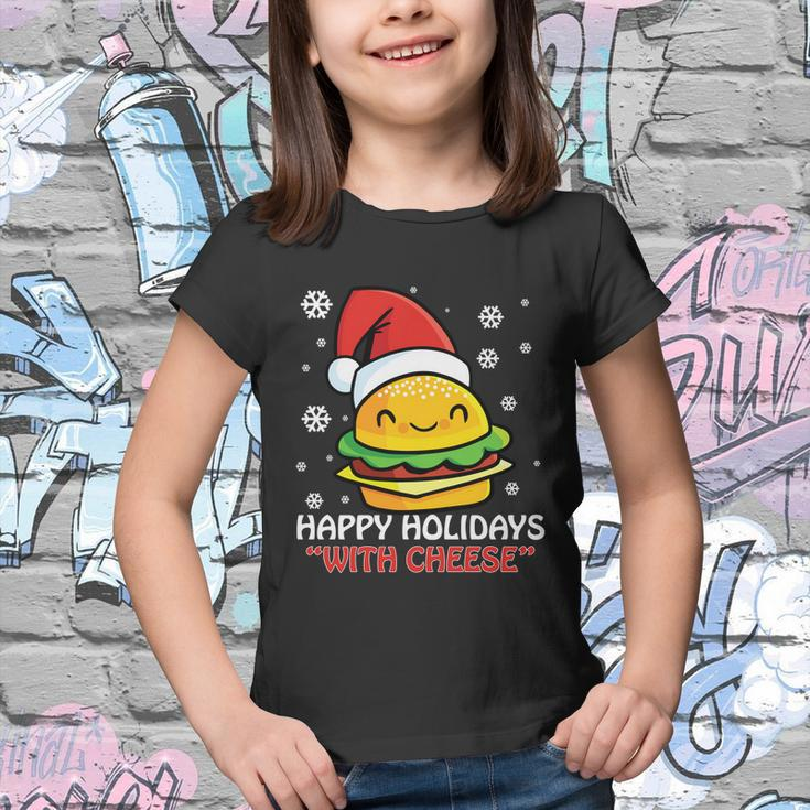 Ugly Christmas Sweater Burger Happy Holidays With Cheese V16 Youth T-shirt