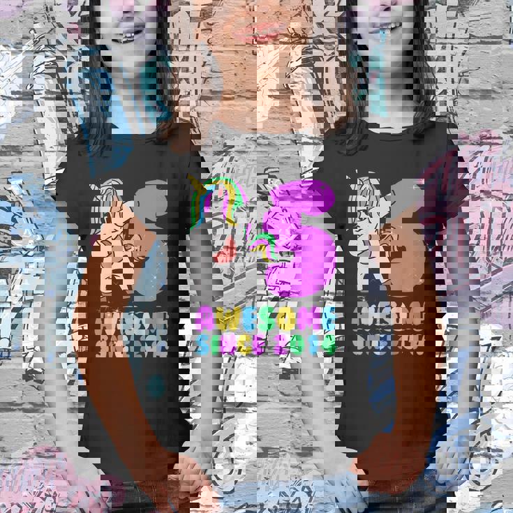 Unicorn 5Th Birthday Shirts For Girls Youth T-shirt