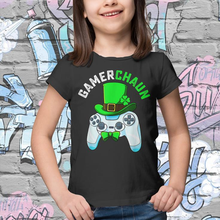 Video Game Leprechaun St Patricks Day Gaming Kids Boys Gamer V2 Youth T-shirt