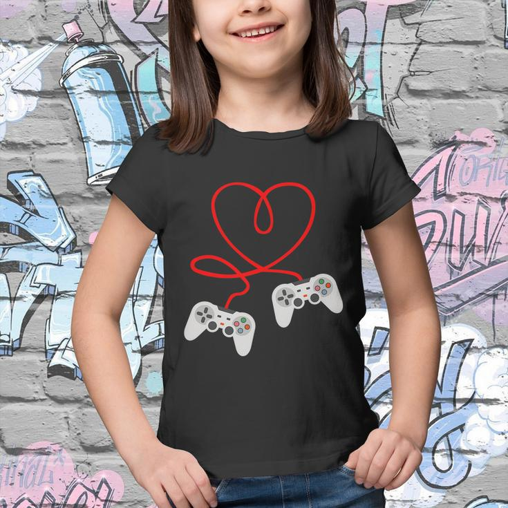 Video Gamer Valentines Day Tshirt With Controllers Heart Youth T-shirt
