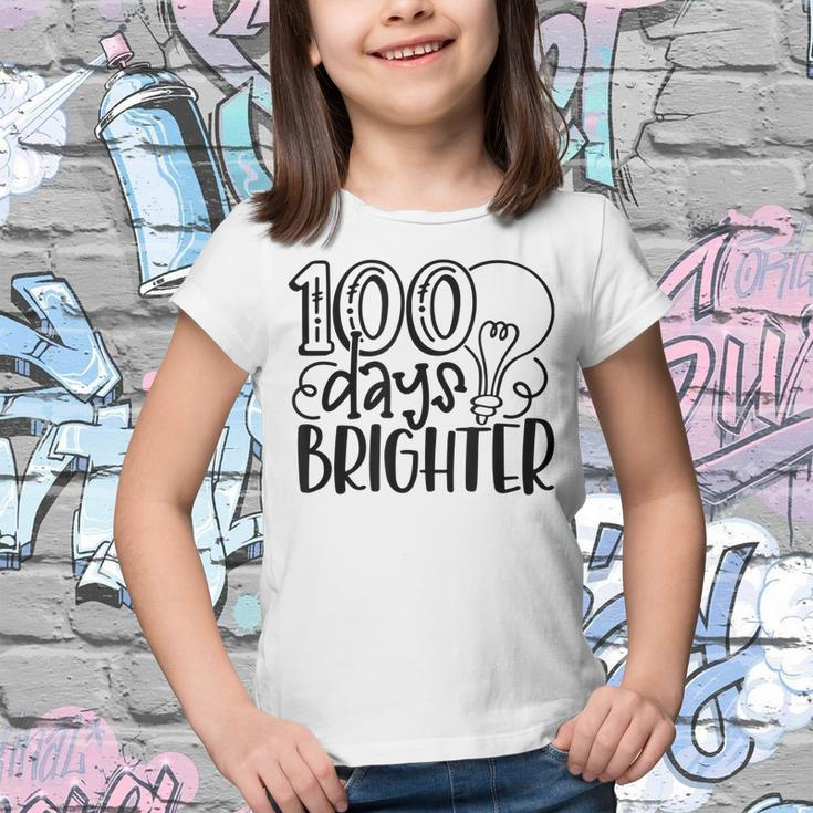 100 Days Brighter Happy 100 Days Of School Back To School Youth T-shirt