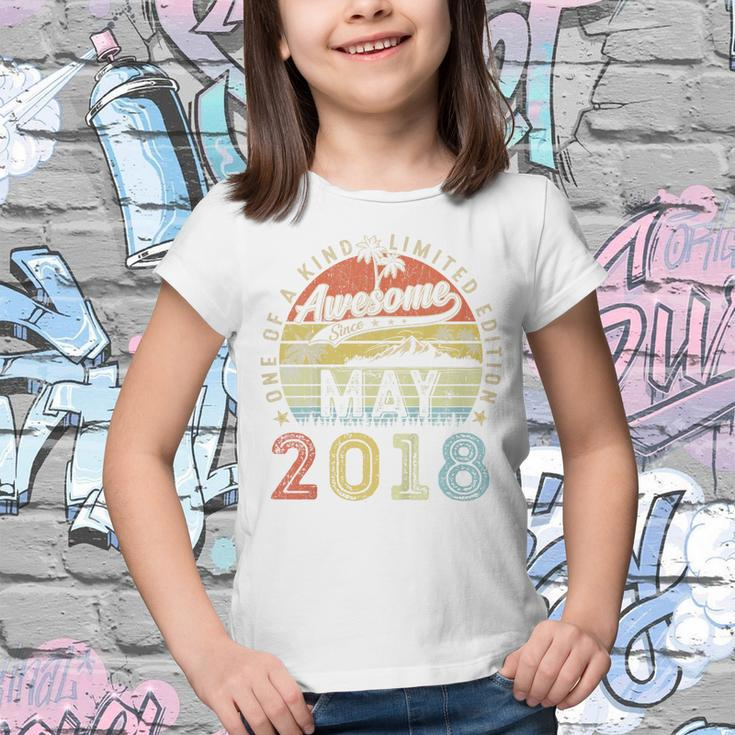 Kids 5 Year Old Awesome Since May 2018 5Th Birthday Youth T-shirt