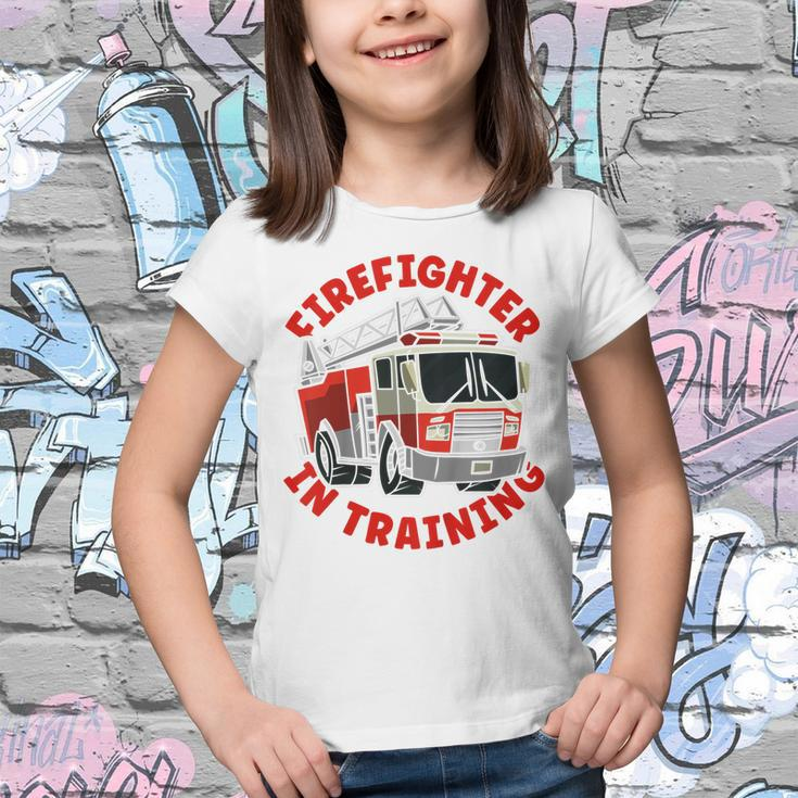 Kids Firefighter In Training Boys Fire Truck Toddler Youth T-shirt