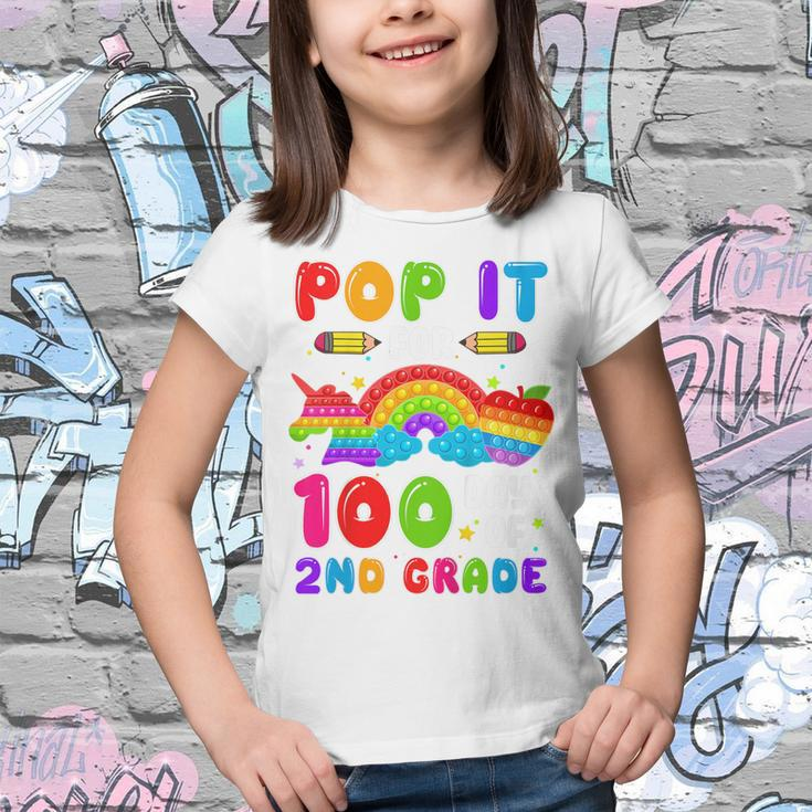 Kids Kids 100Th Day Of School Pop It 100 Days Of 2Nd Grade Youth T-shirt