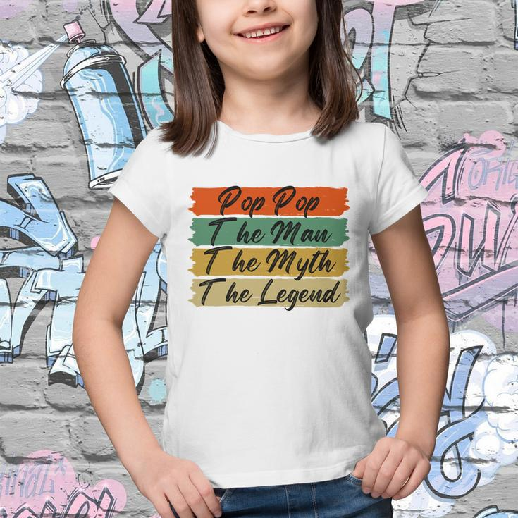 Poppop The Man The Myth The Legend Vintage Daddy Gift Youth T-shirt