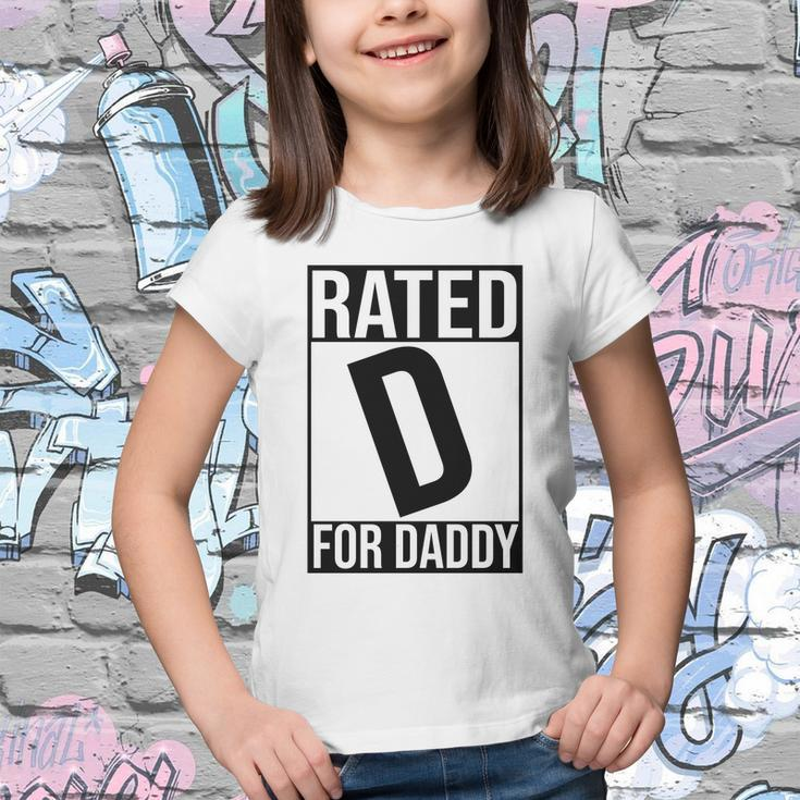 Rated D For Daddy Funny Gift For Dad V2 Youth T-shirt