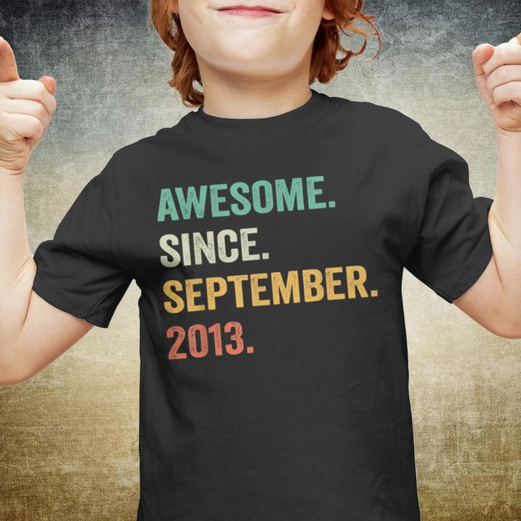 10 Years Old Gift 10Th Bday Boy Awesome Since September 2013 Youth T-shirt