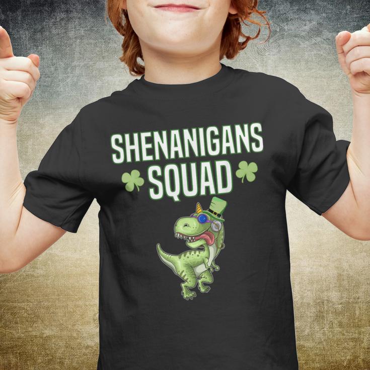 Shenanigans Squad St Patricks Day Dinosaur Dino Boys Kids  Youth T-shirt